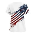 thumbnail image 4 of VerPetridure Patriotic Shirts for Women American Flag Shirt 4th of July Short Sleeve V-Neck Graphic Tee USA Star Stripes Tops, 4 of 5