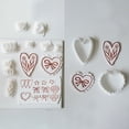 thumbnail image 1 of Juego de moldes de bricolaje de arcilla suave/cerámica con forma de corazón y lazo de 10 piezas for manualidades y horneado, 1 of 5