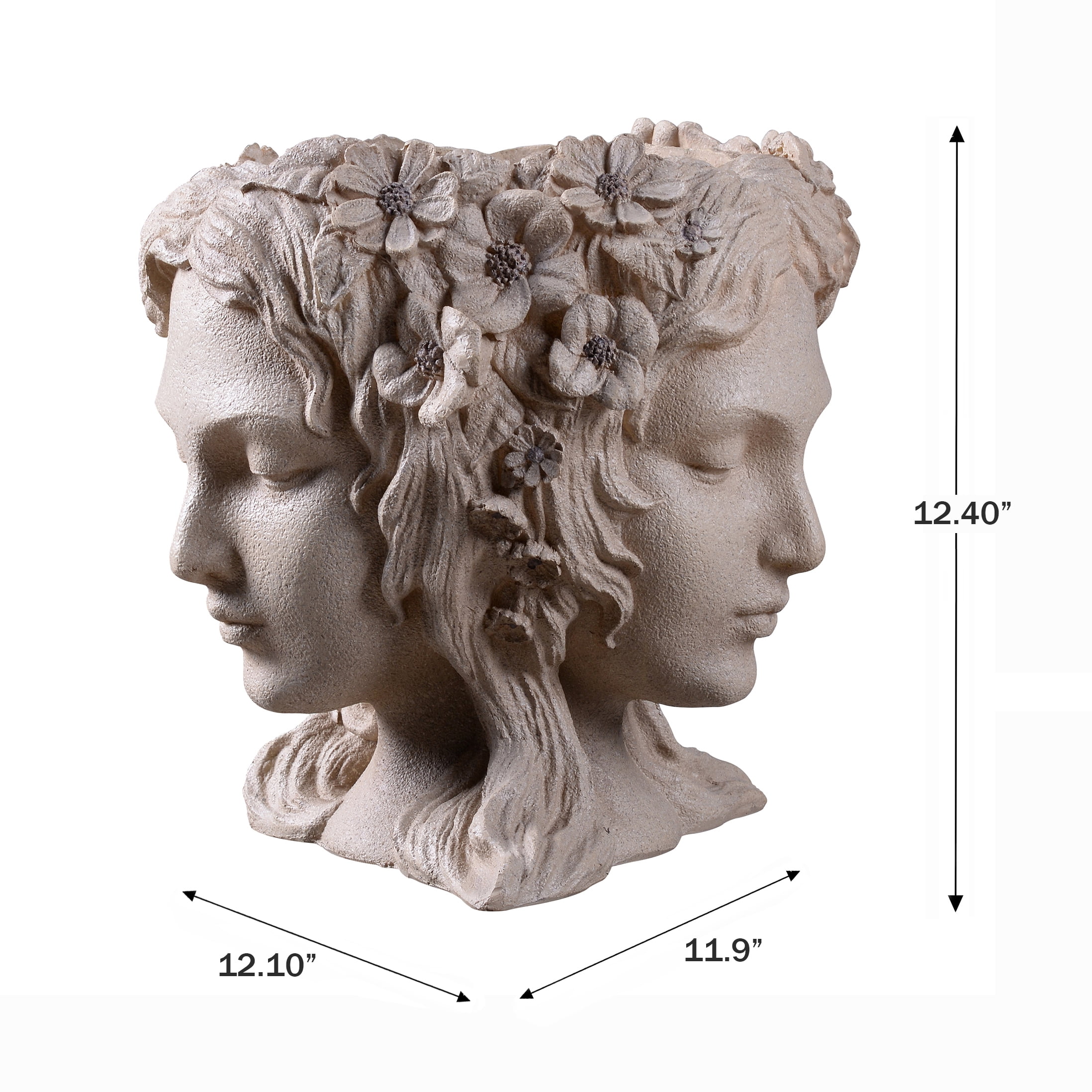 Lady Head Bust Flower Planter Plant Pot