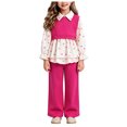 thumbnail image 3 of mgoYE Toddler Girls Clothes Long Sleeve Ruffle Top and Pants 2Pcs Fall Winter Outfits, 3 of 9