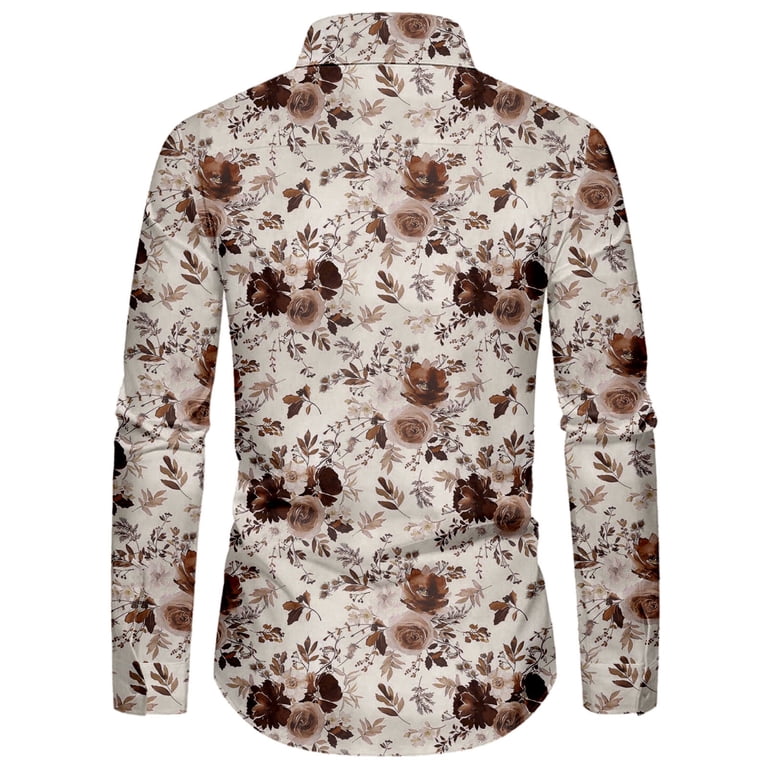 floral dress shirts for men Traveler Stretch Shirt Tall in Royal Navy S / Tall / Royal Navy Floral Care Instructions Men's Floral Beach Shirt Button