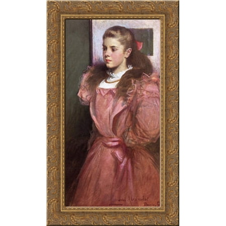 - Young Girl in Rose 16x24 Gold Ornate Wood Framed Canvas Art by Alexander, John White