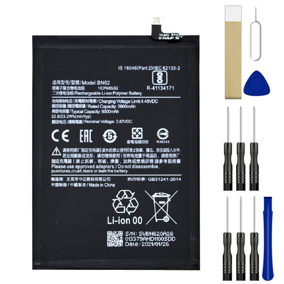Replacement Battery BN62 For Xiaomi Poco M3 M2010J19CG M2010J19CI Tool