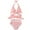 Womens Pink Bikinis Swimsuits, variant on Women's Bikini Swimsuit Cross Bow Bathing Suit Solid Color Beachwear Halter Front Ruched Swimwear Sets Summer Seaside Clothes for Girls Pink L