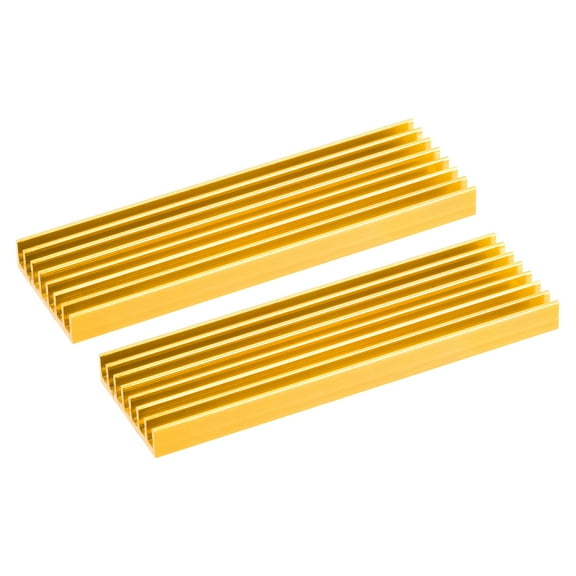 Uxcell 2 Pack M.2 SSD Heatsink Cooler w Thermal Pad Alloy Aluminum Heat Sink for Laptop, 70x22x6mm, Gold