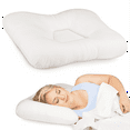 thumbnail image 1 of Core Products Oreiller de Soutien Cervical Tricœur – Oreiller Orthopédique Ferme pour le Cou pour le Soulagement de la Douleur, Dormeurs sur le Dos et le Côté – Oreiller Ergonomique Profilé – Assemblé aux É.-U., Taille Moyenne, 1 of 7