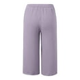 thumbnail image 5 of Ediodpoh Womens Pants Fashion Straight Leg Casual Pants High Waist Sports Loose Pants with Pockets Capris A_Light Purple XXL, 5 of 8