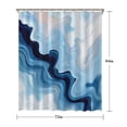 thumbnail image 5 of Blue Wave Marble Pattern Shower Curtain 72"x84" ,Bathroom Decorative Shower Curtains Set with 12 Hooks,Modern Waterproof Washable Shower Curtain, 5 of 6