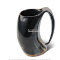 thumbnail image 4 of Munetoshi 5” Drinking Mug Tankard Cup Real Cow Horn Bos Taurus Wood with Triquetra Celtic Knot, 4 of 6