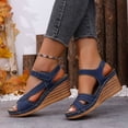 thumbnail image 4 of MuXiKeJi Clothes Women's Platform Wedge Sandals 2026, Comfortable Peep-Toe High Heel Wedges for Women Ankle Strap Open Toe Band Dressy Summer Beach Sandals, 4 of 8
