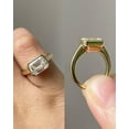 thumbnail image 6 of SOLITAIRE JEWELS 1.80Ct Emerald Moissamnite Diamond Full Bezel Engagement Ring 10K Yellow Gold, 6 of 6