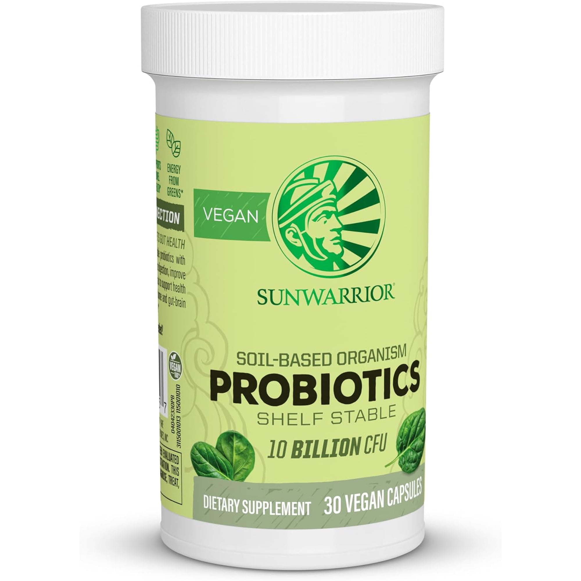 Sunwarrior Organic Soil-Based Probiotics|10 Billion CFU for Digestive Health, 30 CT