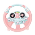 thumbnail image 1 of Volante de Juguete para Niños para El Asiento Trasero Del Coche, Regalo de Cumpleaños, Juguete de Simulación de Conducción con Coordinación Mano-ojo, Rosa, 1 of 8