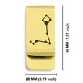 thumbnail image 2 of Stainless Steel Pisces (Two Fishes) Astrology Constellation Classic Slim Money Clip Credit Card Holder, 2 of 2