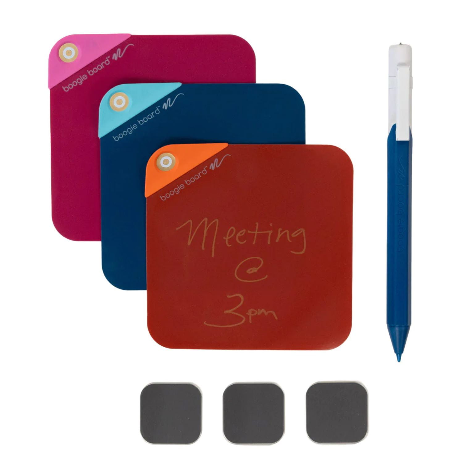 Boogie Board 3-Pack VersaNotes 4x4 Starter Pack, Reusable Sticky Notes with VersaPen - Walmart.com