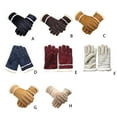 thumbnail image 3 of Qarigey 1 par de guantes de felpa elásticos suaves para hombres y mujeres, adultos, invierno, ciclismo, esquí, manoplas cálidas portátiles, equipo guantes y mitones Color de piel Qarigey AP013933-08, 3 of 6