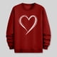 thumbnail image 4 of Ceisia Men's Regular-Fit Crew-Neck Double-Heart Hand-Drawn Printed Casual Sweatshirt Gift, 4 of 6