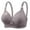 Gray, variant on Cute Push Up Bralettes for Women Plus Size Full Coverage Wireless Bras Underwear Soft Ruched Support T-Shirt Bra, 36/80BC Purple