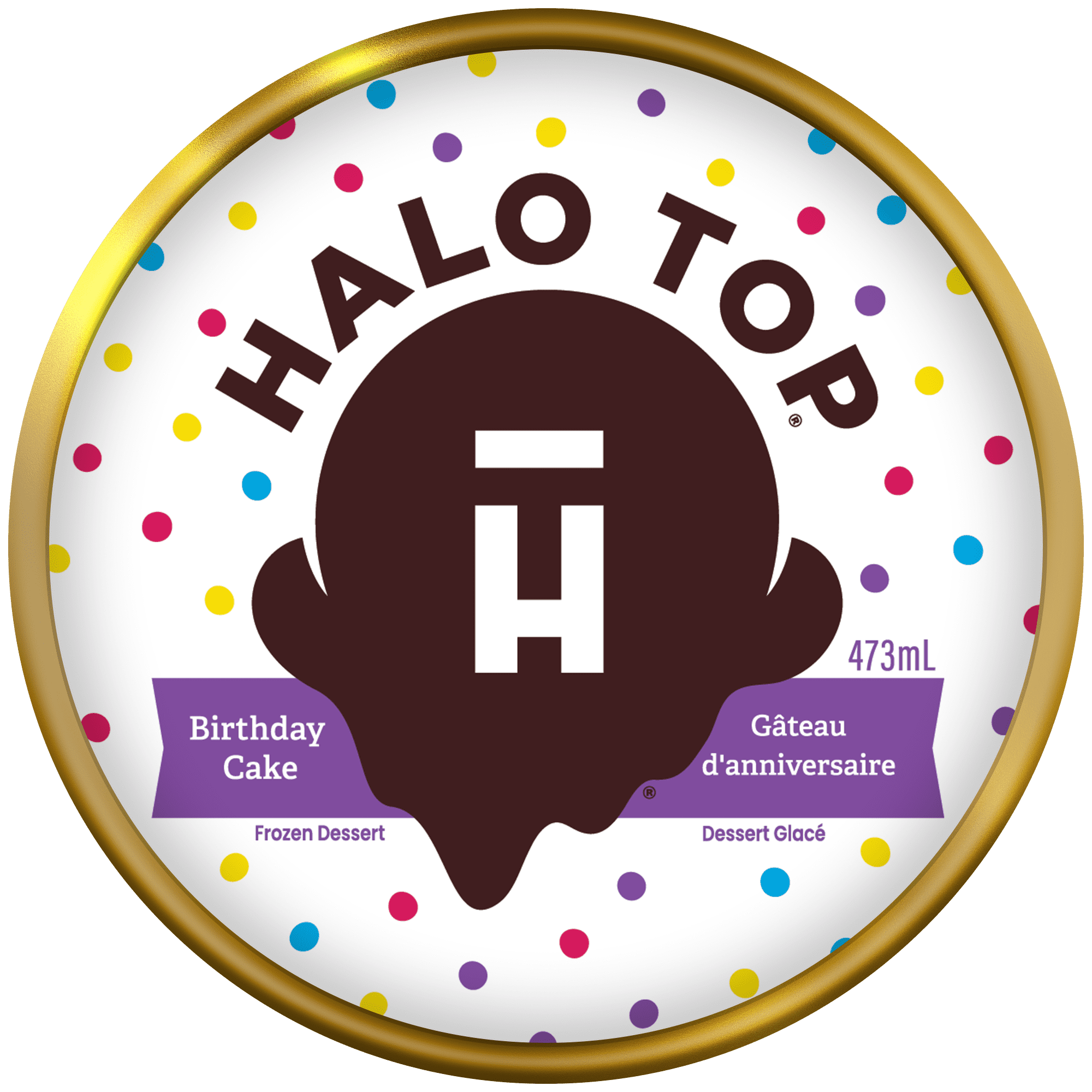 Halo Top Birthday Cake Frozen Dessert - 437ml, Halo Top Birthday Cake 437ml