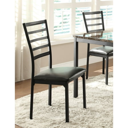 CoSoTower Black Finish Side Chairs Set of 4 Metal Frame Casual Dining Furniture