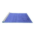 thumbnail image 2 of Ahgly Company Machine Washable Indoor Square Oriental Blue Industrial Area Rugs, 6' Square, 2 of 4