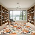 thumbnail image 2 of ODIKA 5'x7' Machine Washable Non-Slip Area Rug, Vintage Inspired Marine Highlighting Seashells and Ocean Ripples High Traffic Rug, Beige, 905970, 2 of 7