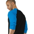 thumbnail image 3 of Hat and Beyond Men's Basic Baseball Raglan 3/4 Sleeve Athletic Crew Neck T-Shirts, 3 of 6