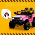 thumbnail image 6 of Hetoy 12V Kids Ride-On Truck, Electric Vehicle with Parent Remote Control, Forward/Reverse, Spring Suspension, LED Lights, Bluetooth, Music, 2 Speeds (Pink), 6 of 8