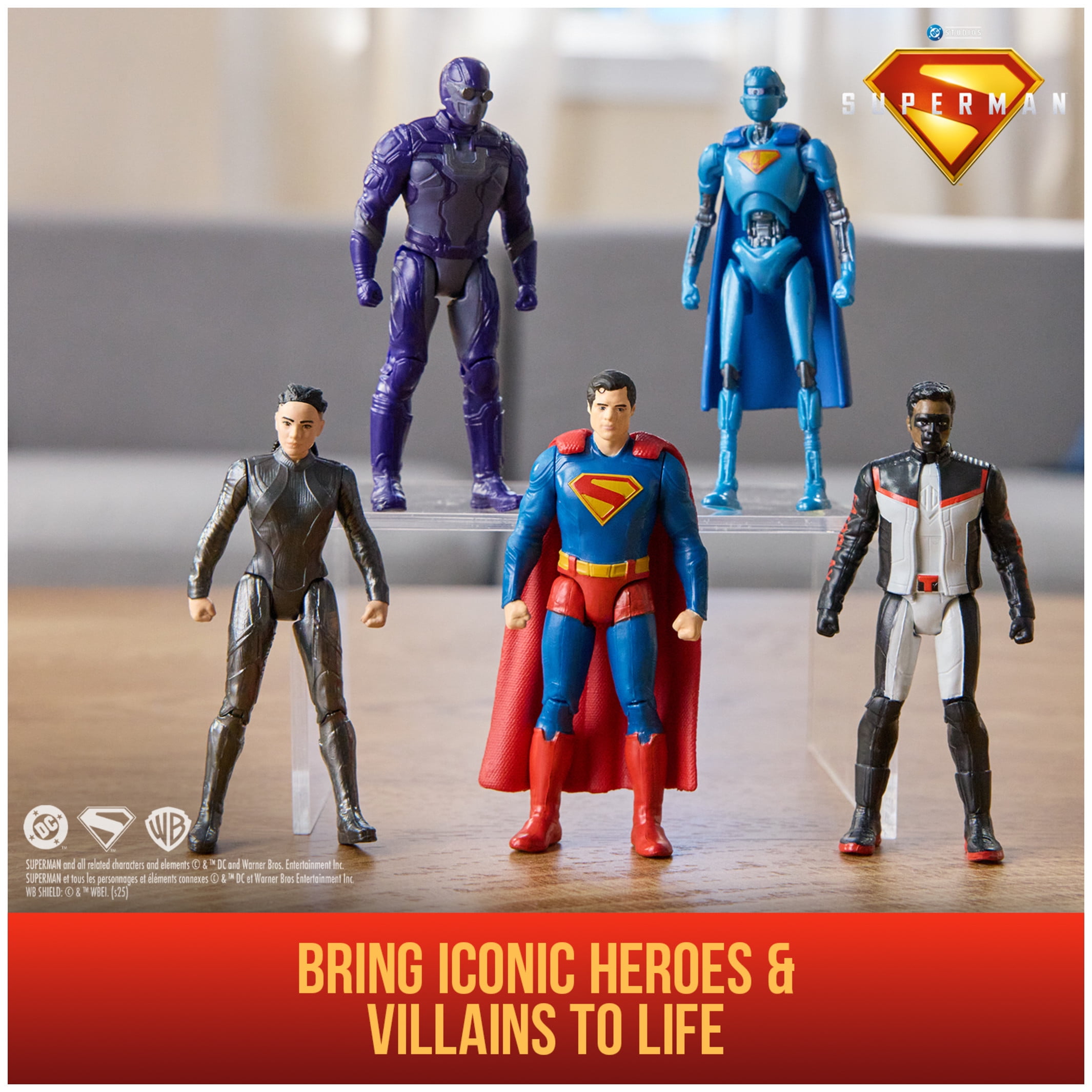 DC Comics Superman 3-Inch Action Figure 5-Pack with Heroes and
