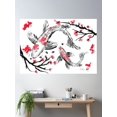 thumbnail image 2 of Red Carp In Japanese Style. Artwork By Annalisa Amato Poster Wall Art, Modern Wall Decor For Living Room Bedroom, 8x12 UNFRAMED, 2 of 3