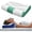 Green, variant on Ergonomic Cervical Pillow, Goose Down Filling, Enhanced Sleep Support, Comfortable Neck Alignment, Quality Materials, Breathable Fabric Cover, Design, Orthopedic Contour Shape