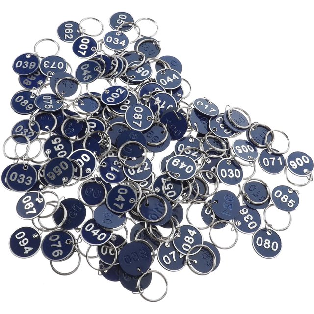 HUGFEGWE 100pcs Hand Sign Listing Numbered Tags Numbered Key Tags Metal Tags Numbered Id Tags Numbered Storage Tags Keychain Key Identifiers Numbered Key Rings License Plate Aluminum Alloy