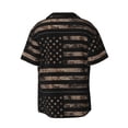 thumbnail image 4 of Goofa American Flag with Desert Camouflage Printed Men's Casual Short-sleeved Shirt,Lightweight Breathable Button-down,Summer Casual men's top,Versatile Fashion shirt-Large, 4 of 7