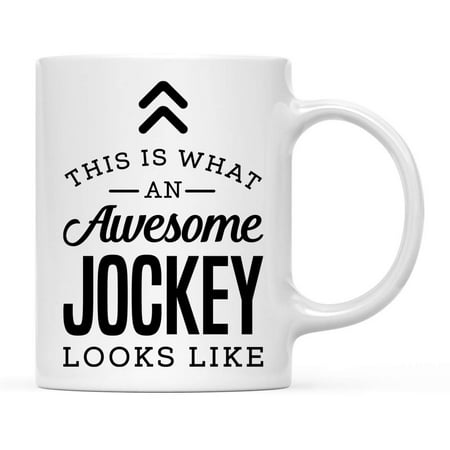 

Ceramic Coffee Tea Mug Thank You Gift This is What an Awesome Jockey Looks Like 1-Pack Birthday Christmas Gift Ideas Coworker Him Her Includes Gift Box 11oz