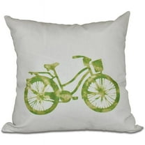 Simply Daisy 16" x 16" Life Cycle Geometric Print Pillow, Green