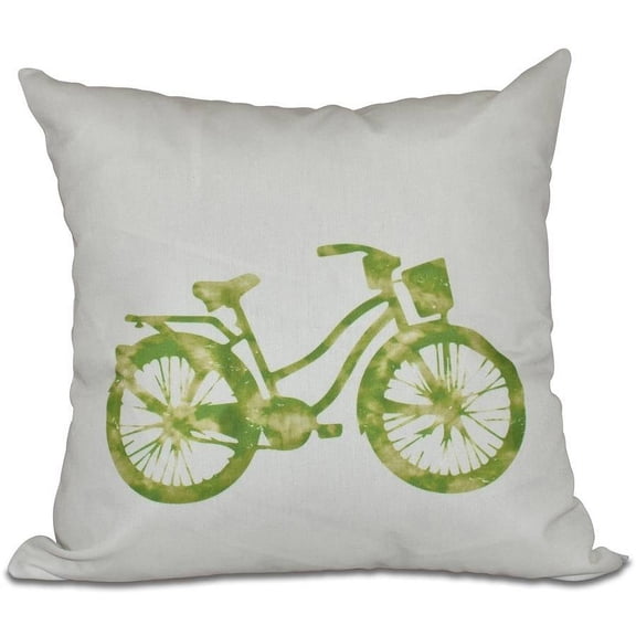 Simply Daisy 16" x 16" Life Cycle Geometric Print Pillow, Green