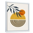 thumbnail image 2 of Designart Botanical Minimalist Leaf With Abstract Shapes IV FLOAT FRAME WALL ART, 2 of 4