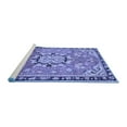 thumbnail image 2 of Ahgly Company Machine Washable Indoor Rectangle Persian Blue Traditional Area Rugs, 8' x 10', 2 of 4