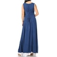 thumbnail image 2 of Sakkas Riva Women's Sleeveless Chemise + Over Dress Medieval Celtic Renaissance - Navy - L/XLP, 2 of 5