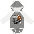 thumbnail image 3 of Inktastic Little Sister and Biggest Fan Football Player Girls Long Sleeve Baby Bodysuit, 3 of 5