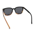 thumbnail image 7 of Polarized Gentlemanly Classy Rectangle Horn Rim Plastic Fashion Sunglasses Black Tortoise - Black, 7 of 7