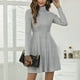 thumbnail image 4 of Dinheiro Vestido tipo suéter ajustado de manga larga con cuello alto para mujer, m, 4 of 7