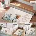 thumbnail image 5 of Spring Entryway Rug 2'x3'&nbsp; Non Slip Front Door Mats, Country Bicycle Botanical Blossom Wild Flowers Entrance Rugs Indoor Outdoor Carpet, Washable Floor Mats Small Area Rug for Bedroom Kitchen, 5 of 8