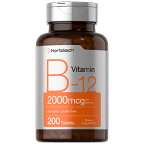 Vitamin B12 | 2000mcg | 200 Vegetarian Tablets | by Horbaach