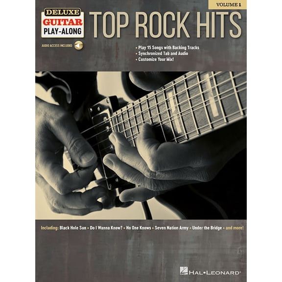 Top Rock Hits: Deluxe Guitar Play-Along Volume 1, (Paperback)