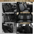 thumbnail image 3 of LAONNVIR Car 5-Seat Covers Front & Rear Full Set for Ford Maverick 2022-2024 Car Seat Covers PU Leather Cushion Pad (GRAY+Black), 3 of 7