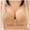 Khaki, variant on Sleep Bras for Women Lightly Lined Bra Feature V-Neck Wire-Free Bra Style W-718 Pinks-a XL