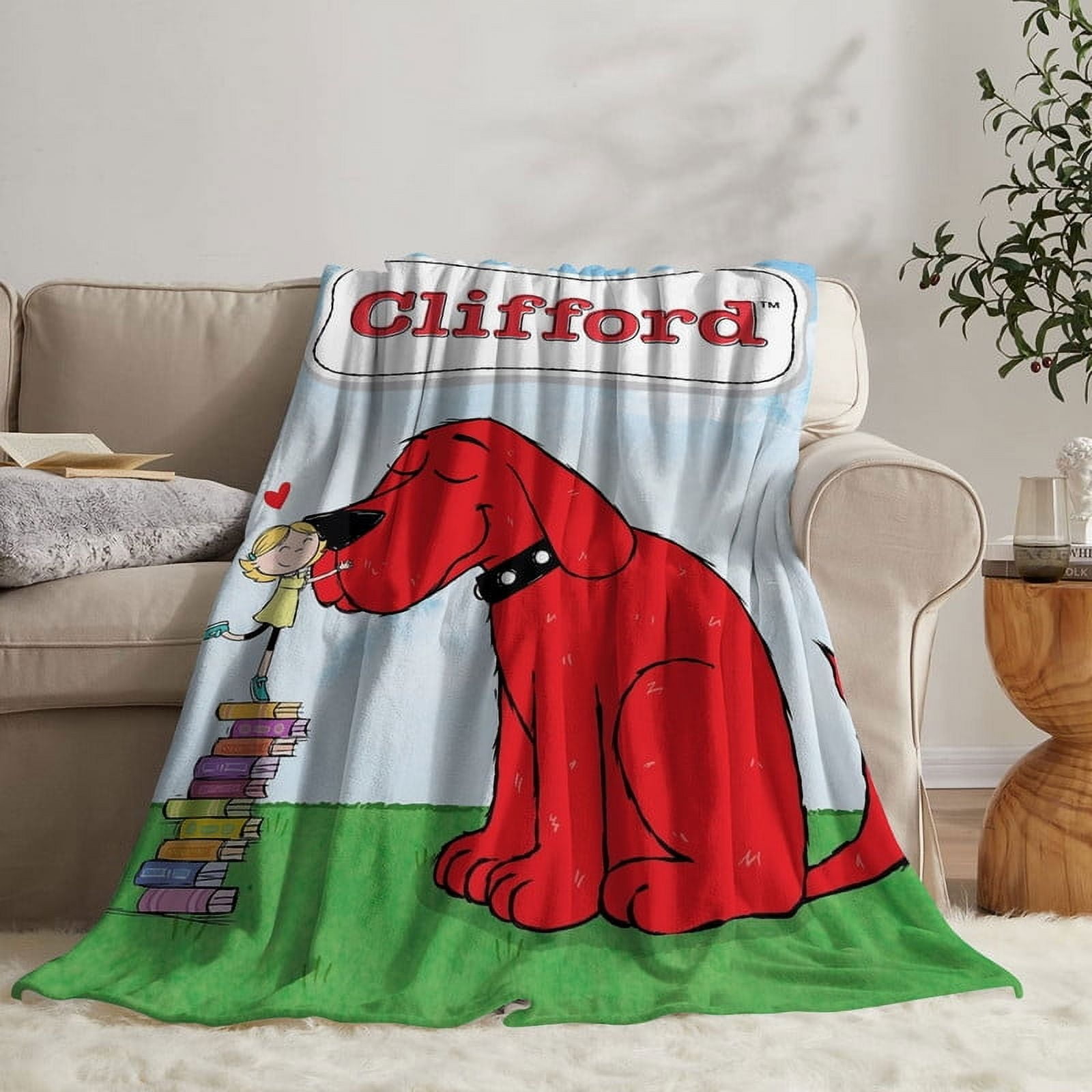 Clifford The Big Red Dog Throw Blanket Gifts for Fans Lover Girls Boys Women Present Hoodie Him Bed 50"x60"