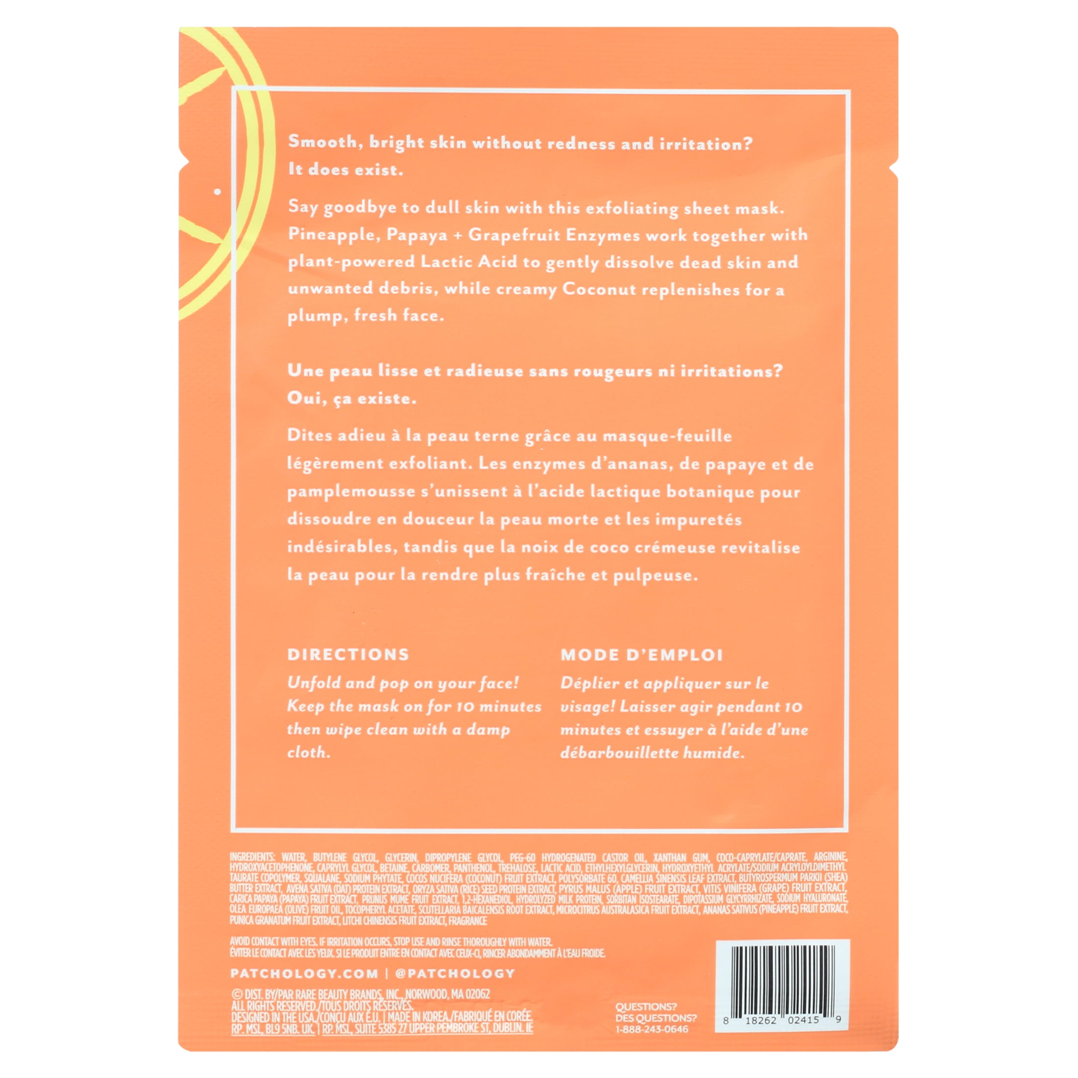 Patchology Moodmask Exfoliate Mate Sheet Mask