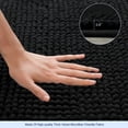 thumbnail image 4 of Alfombra de baño SUBRTEX de chenilla para baño, suave, negra, 4 of 7